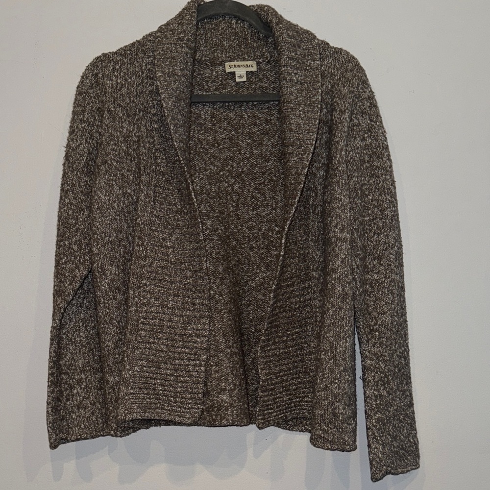 St. John's Bay Brown Textured Cardigan size Large